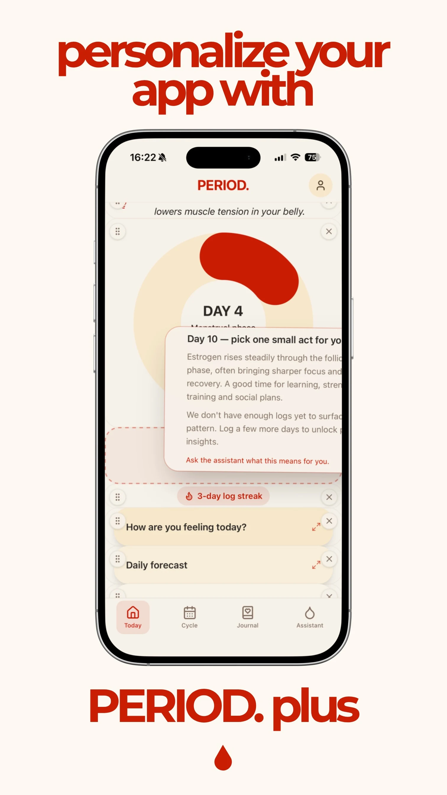 PERIOD. Cycle & Period Tracker screenshot