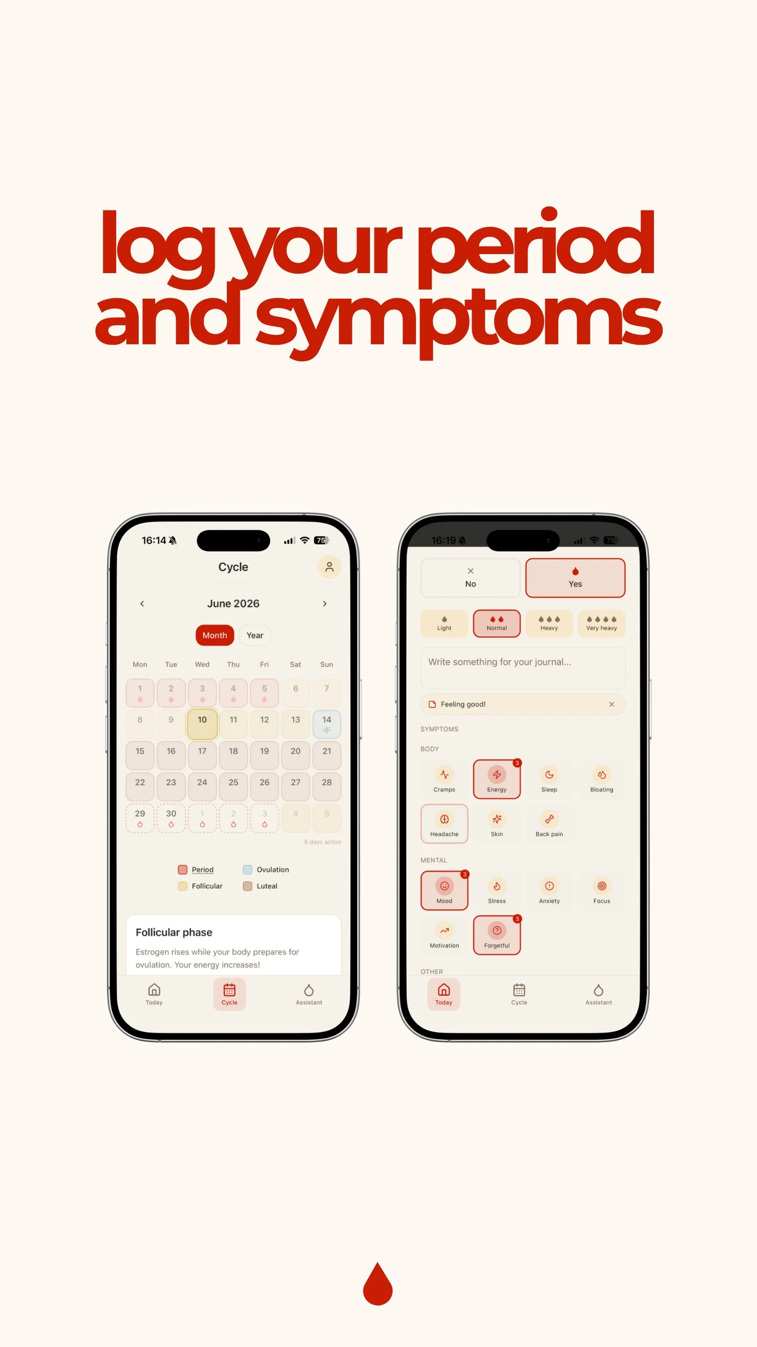 PERIOD. Cycle & Period Tracker screenshot